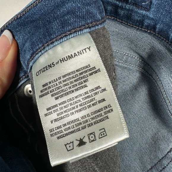 Citizens of Humanity essential high rise stretch skinny jeans distressed 29 blue - Picture 8 of 10